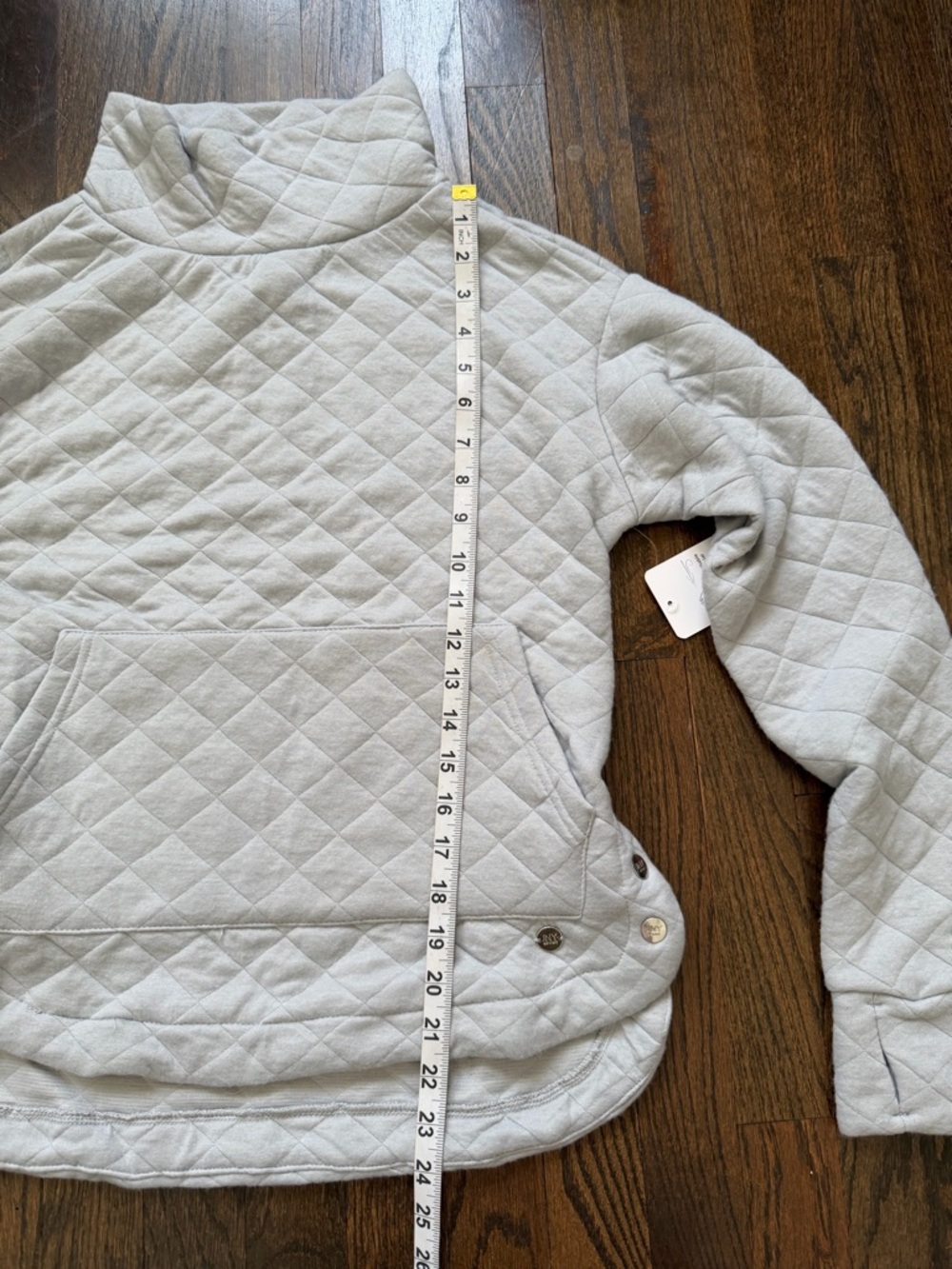 Jones New York Quilted Cream Pullover Sweatshirt - Picture 4 of 7